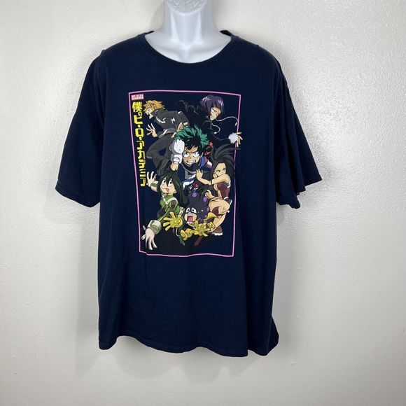 My Hero Academia Shirt Men 3XL Blue Graphic Funanimation Short Sleeve Anime - Picture 11 of 11